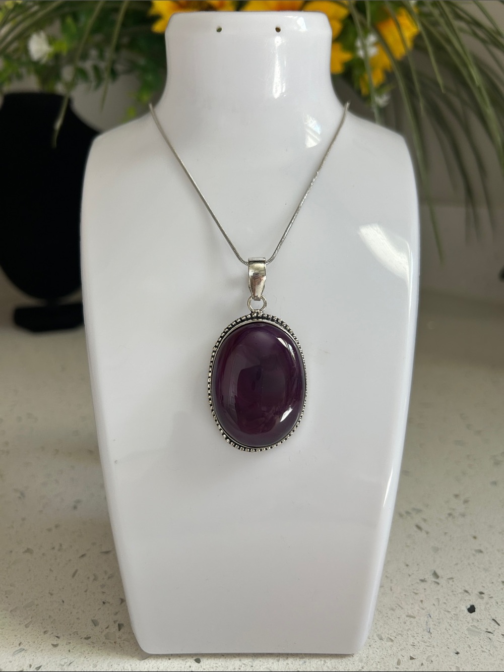 Botswana Agate Gemstone Ethnic Handmade Pendant Necklace